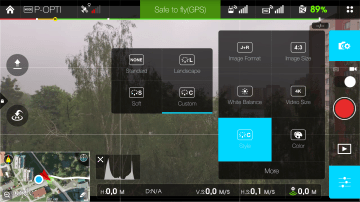 DJI Pilot - barevny styl
