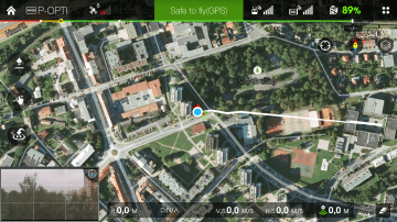 DJI Pilot - dashboard mapa