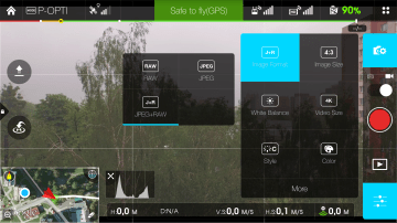 DJI Pilot - formát foto
