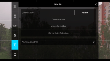 DJI Pilot - nastaveni stabilizace