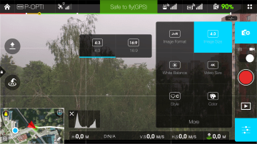 DJI Pilot - poměr stran