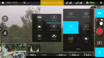 DJI Pilot - vyvazeni bile