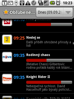 Přehled programů všech oblíbených stanic