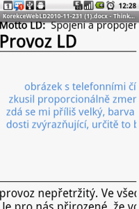 Otevřený dokument Wordu 2010 ve ThinkFree Office