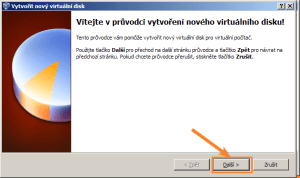 Pokračujte tlačítkem Další