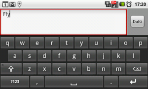 Klávesnice Android na šířku