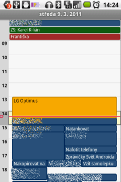 Kalendář v denním pohledu