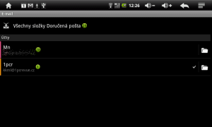 V e-mailu můžete prohlížet jednotlivé schránky