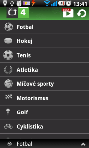 Kategorie aplikace ČT4