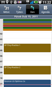 Denní pohled na kalendář