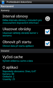 Možnosti nastavení aplikace