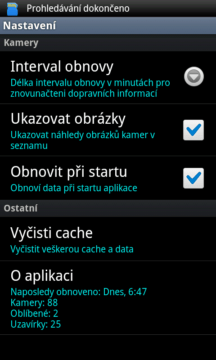 Možnosti nastavení aplikace