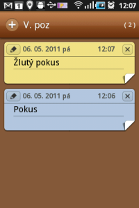 Poznámky se nápadně podobají podobné aplikaci z iPhone 3G