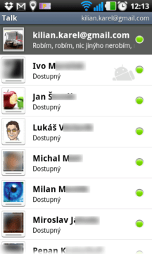 Textový chat GTalk