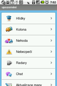 Přímo z navigace můžete podat hlášení