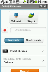 Můžete ostatní uživatele upozornit, že na daném místě číhají dopravní policisté