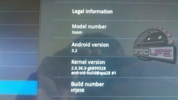 Android 3.2 na Motorole XOOM