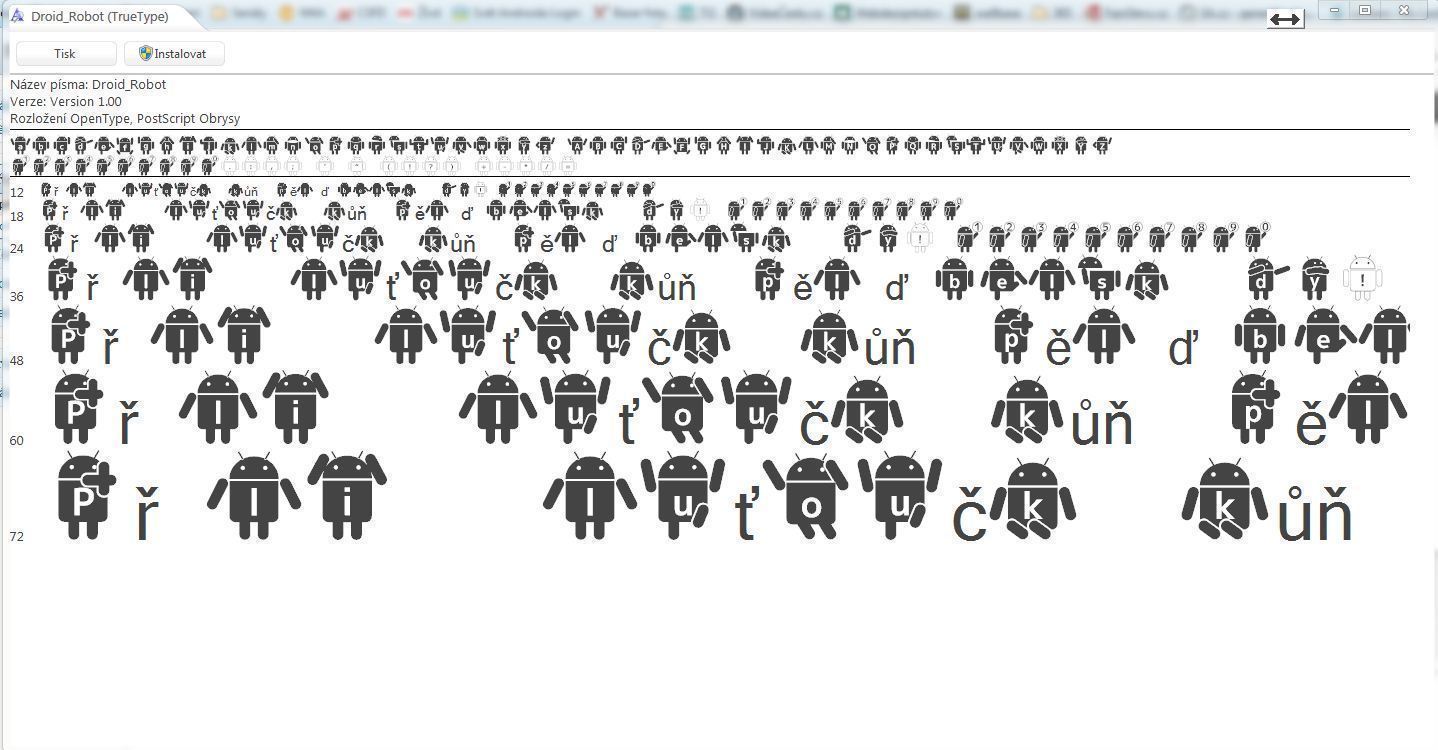 Android font Android font
