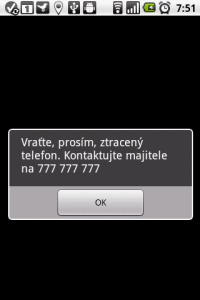 Můžete poslat na displej telefonu jakoukoli textovou zprávu.