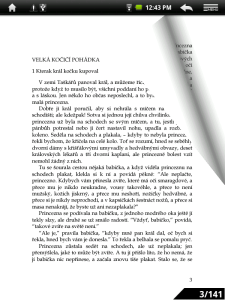 Listování knihou je plynulé a nechybí efekt otáčení listů