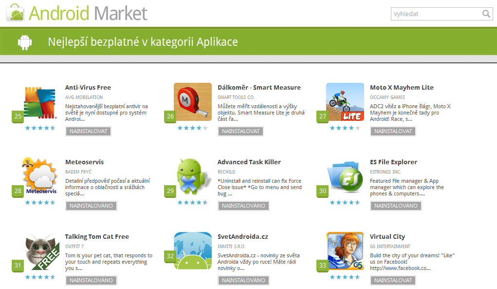 SvetAndroida.cz v Android Marketu SvetAndroida.cz v Android Marketu