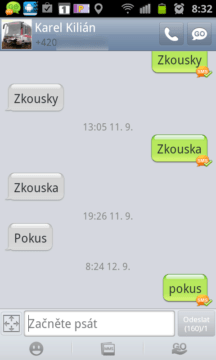 GO SMS Pro: Konverzace a editor