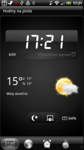 Hodiny s aktuálním počasím