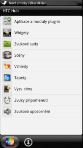 HTC Hub je rozcestník pro stahování dalšího obsahu