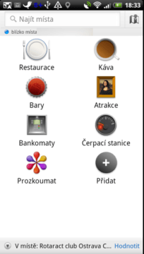 U každého místa jsou k dispozici údaje o adrese, telefonních číslech, webových stránkách, do daného podniku můžete zavolat, zobrazit si jeho polohu na mapě, nebo se k němu nechat dovést navigací U každého místa jsou k dispozici údaje o adrese, telefonních číslech, webových stránkách, do daného podniku můžete zavolat, zobrazit si jeho polohu na mapě, nebo se k němu nechat dovést navigací