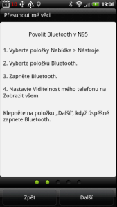 Přenos dat probíhá přes Bluetooth