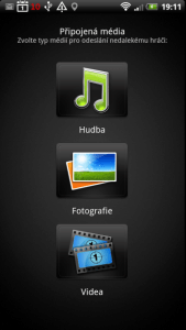 Připojená média dovolují přehrávat obsah z telefonu na dalších zařízeních