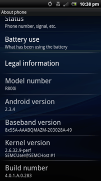 Telefon SE Xperia Arc aktualizovaný na Android 2.3.4