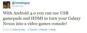 IceCreamSandwich GameControllersTweet
