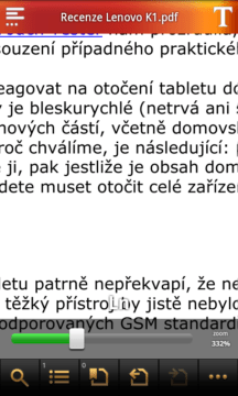 Přiblížení (zoom) lze měnit plynule od 80 % do 800 %.