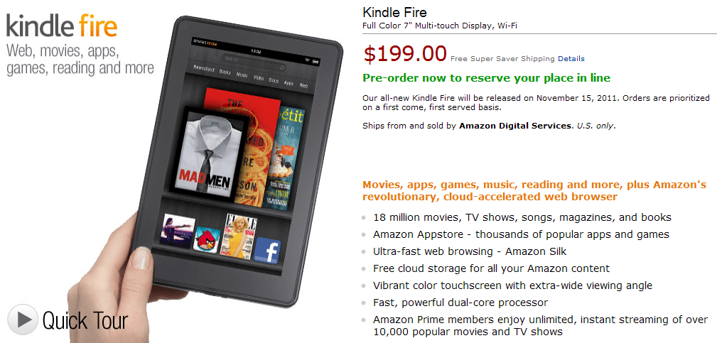 Předobjednávka Kindle Fire Předobjednávka Kindle Fire