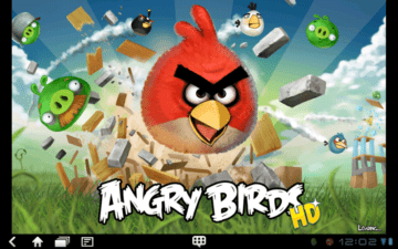 Angry Birds běží na tabletu skutečně hladce.