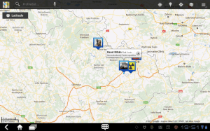 V aplikaci Latitude můžete sledovat své přátele na mapě