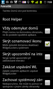 WidgetLocker nabízí široké možnosti nastavení