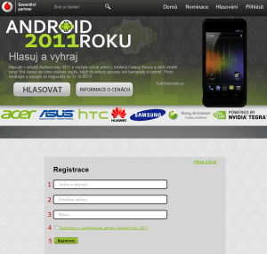 Android Roku 2011 registrace