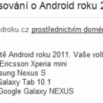 Android roku 2011 email hlasovani