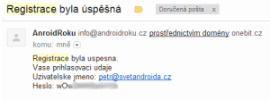 Android roku 2011 email registrace