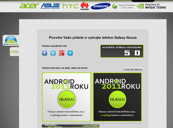 Android roku 2011 vyhraj Galaxy Nexus