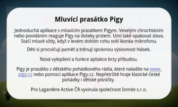 Prasátko Pigy z Chrochtátka pochází z dětského internetového rádia Pigy.cz