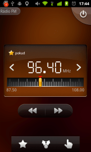 Aplikace Rádio je laděna do retro stylu