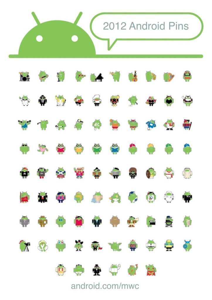 2012 Android Pins