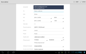 Přidání události do kalendáře umožňuje nastavit řadu detailů