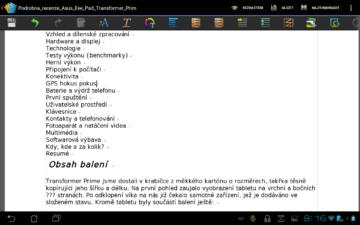 V kancelářském balíku Polaris Office 3.0 můžete editovat textové dokumenty