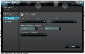 Můžete synchronizovat kontakty a kalendář mezi PC a tabletem