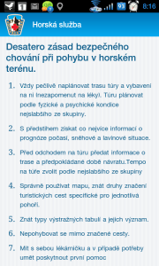 Desatero zásad bezpečného chování při pohybu v horském terénu