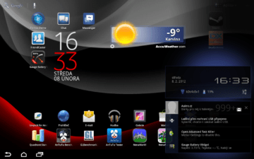 status bar